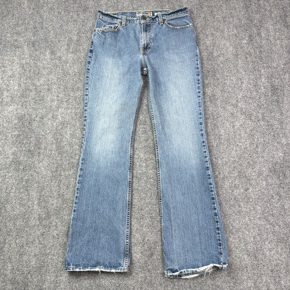 Old Navy Denim - Vintage Old Navy Bootcut Jeans Sz 8 Mid Rise Stretch Below Waist Distressed Y2K